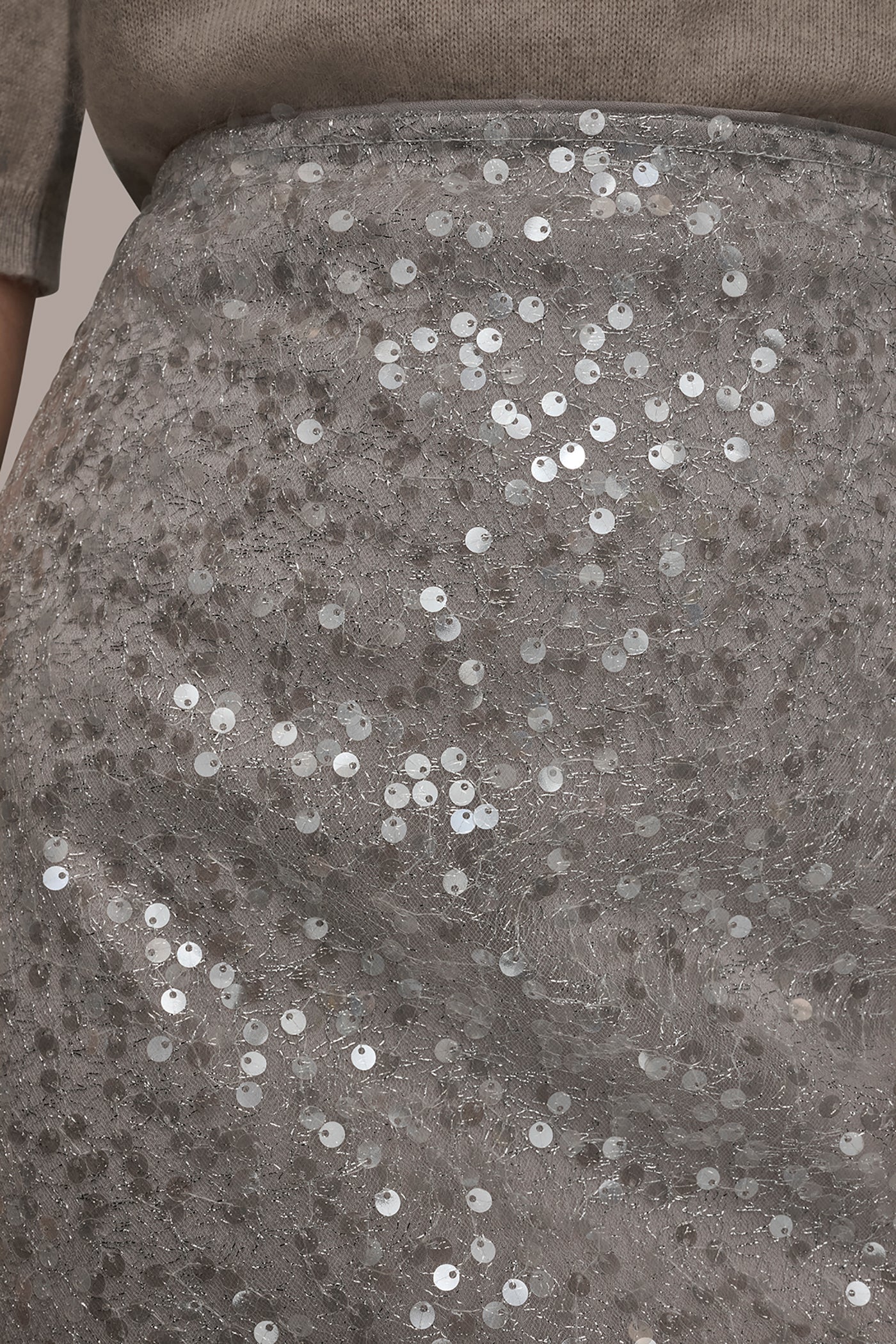 Silver Combo SEQUIN SKIRT Donna Karan