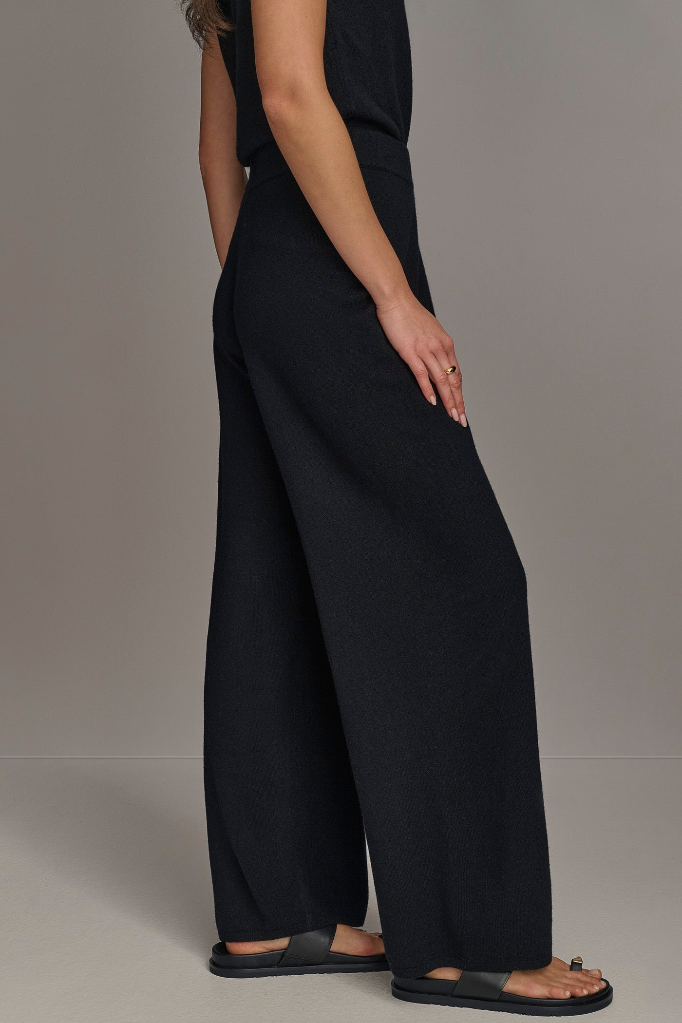 Black CASHMERE PANT Donna Karan