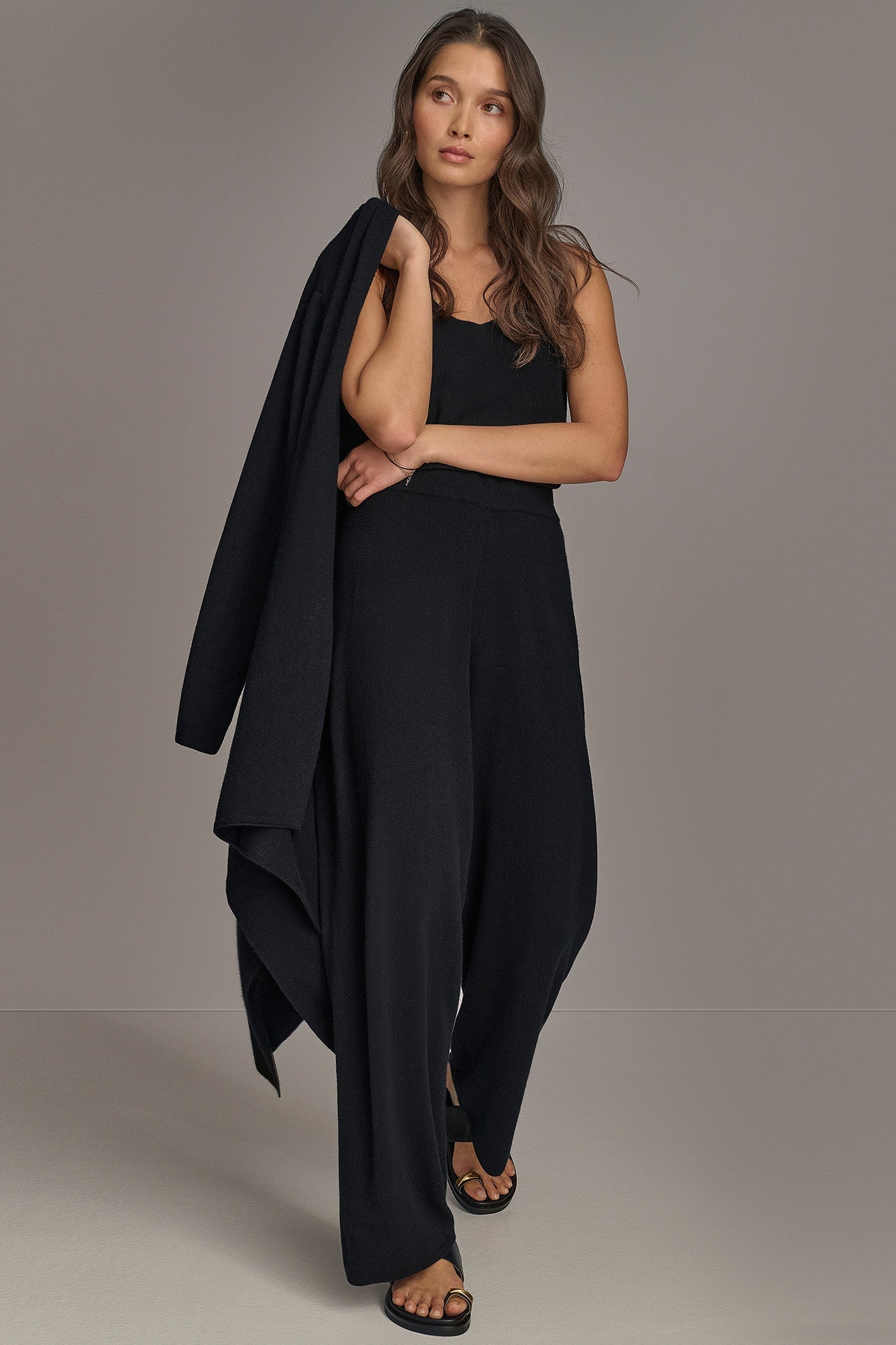 Black CASHMERE PANT Donna Karan