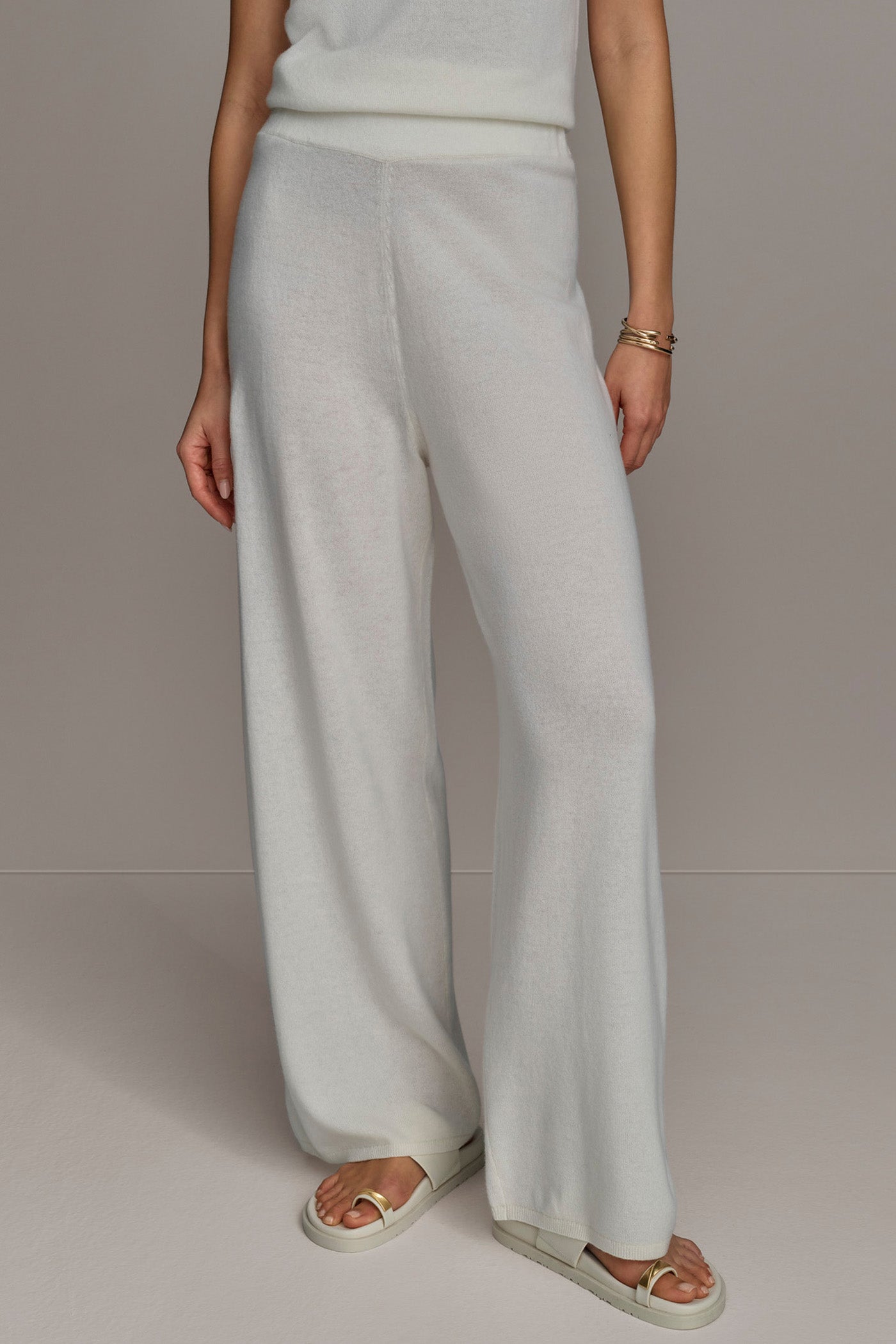 Cream CASHMERE PANT Donna Karan