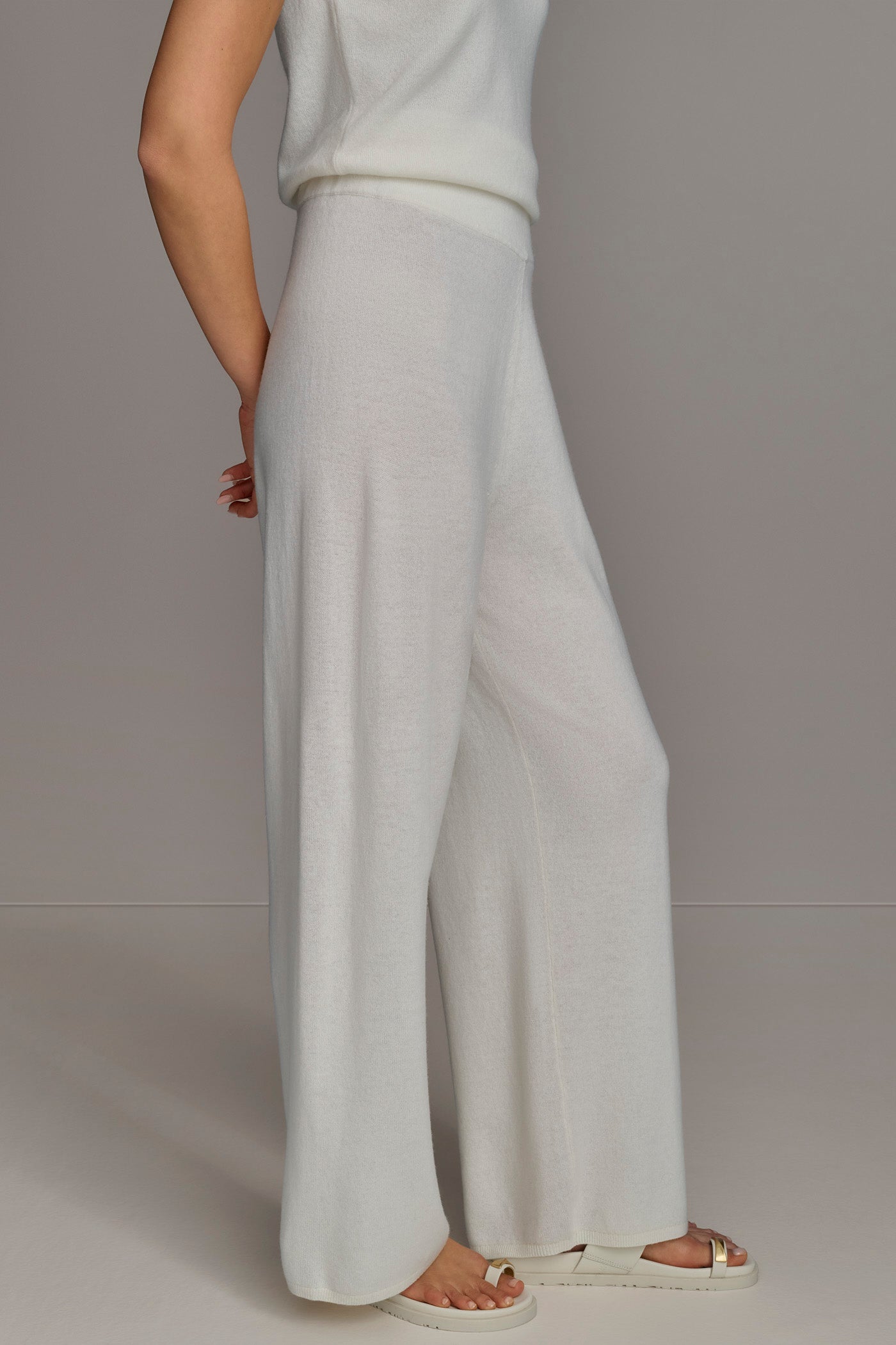 Cream CASHMERE PANT Donna Karan