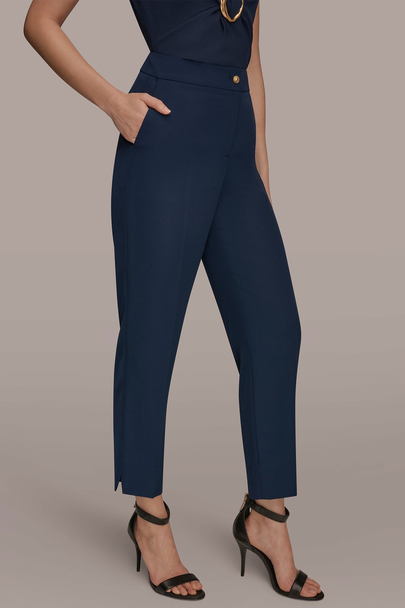 Nightfall MID-RISE SLIM ANKLE PANT Donna Karan
