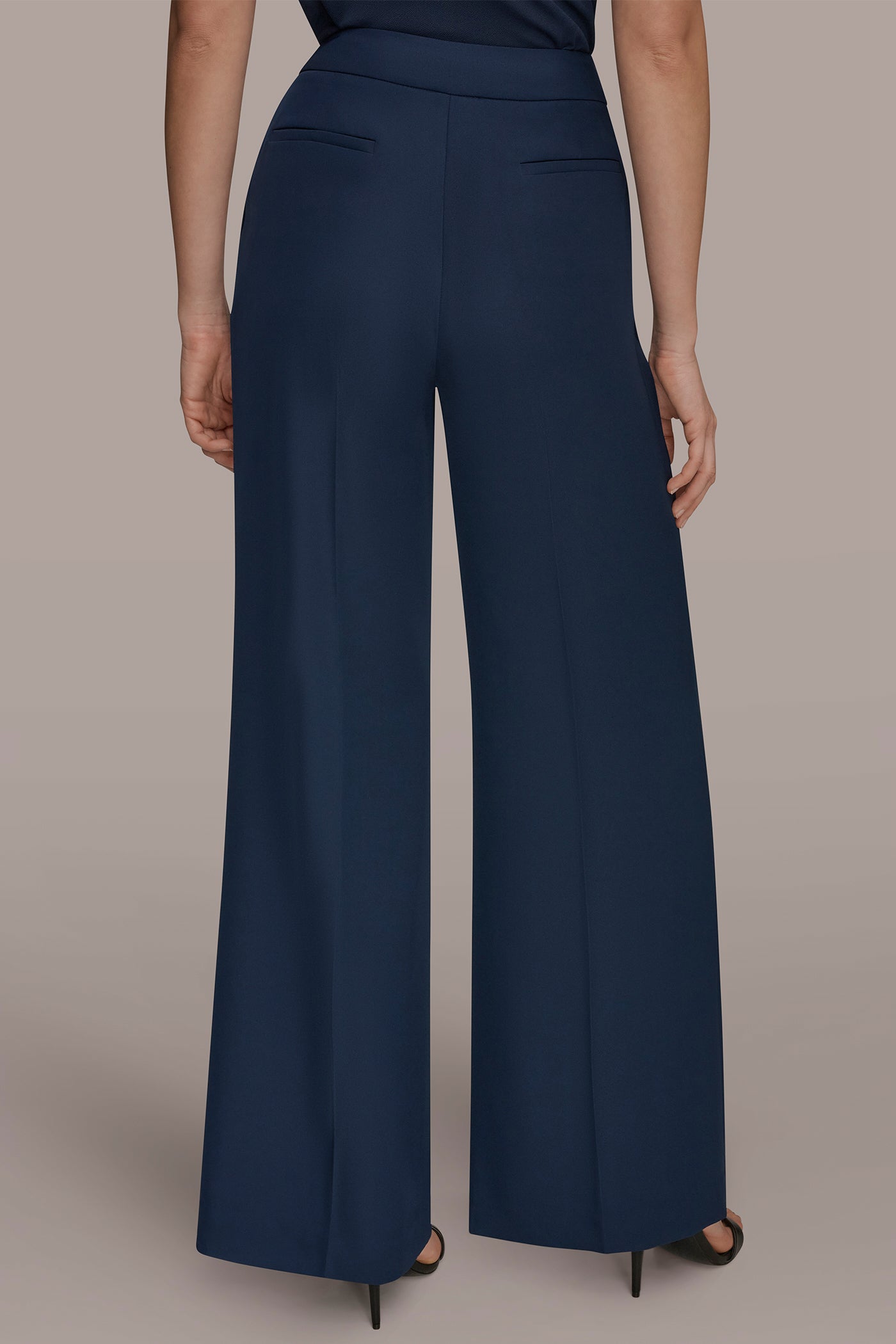 Nightfall MID-RISE PLEATED WIDE-LEG SUIT PANT Donna Karan