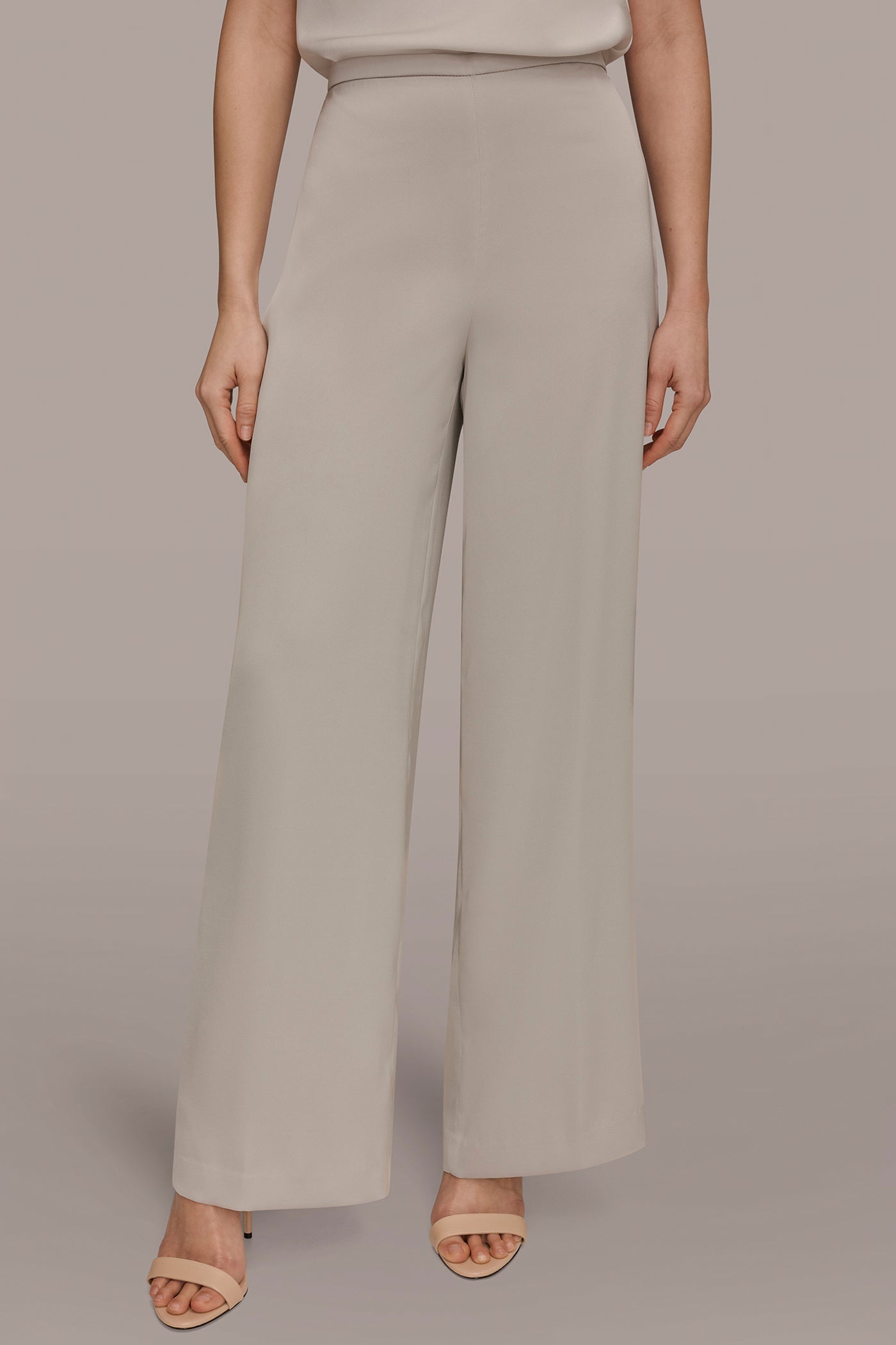 Tuscan Grey WIDE LEG PULL ON PANT Donna Karan