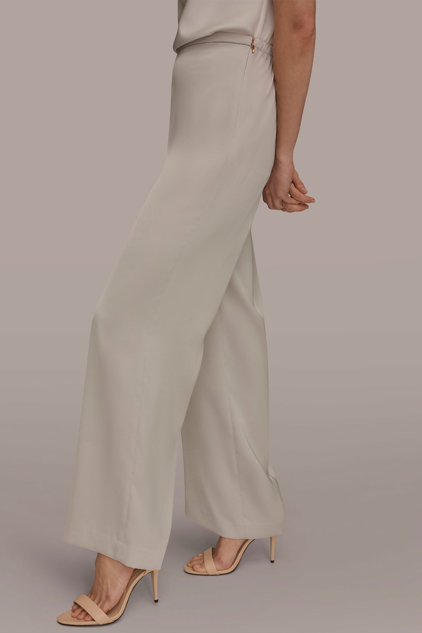 Tuscan Grey WIDE LEG PULL ON PANT Donna Karan