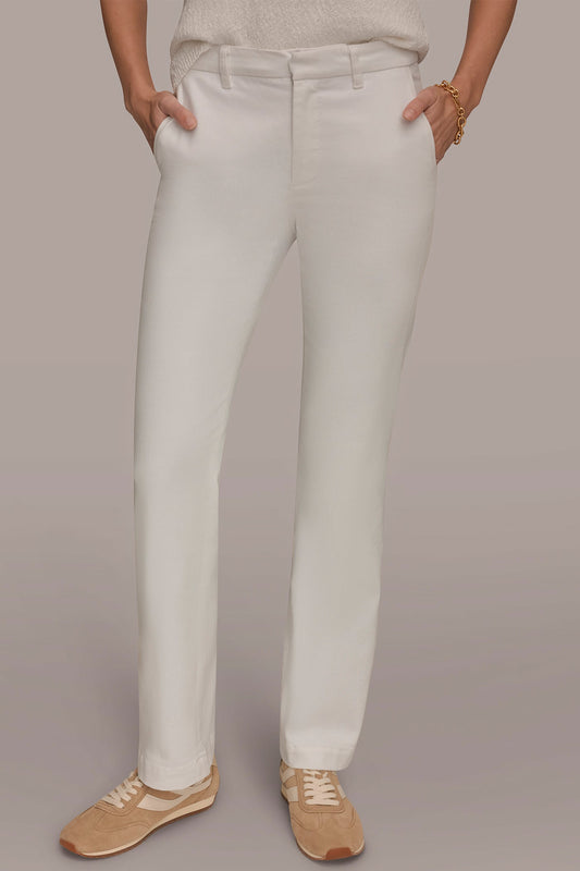 Alabaster THE DONNA MID-RISE MODERN TROUSER JEAN Donna Karan