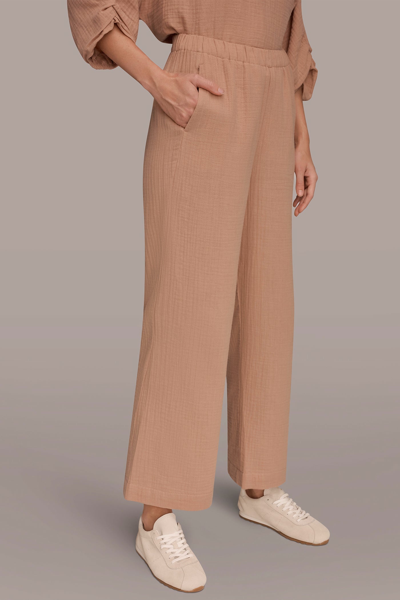 Umbria MID-RISE STRAIGHT-LEG PANT Donna Karan