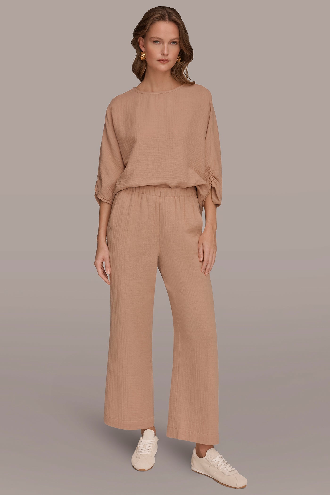 Umbria MID-RISE STRAIGHT-LEG PANT Donna Karan