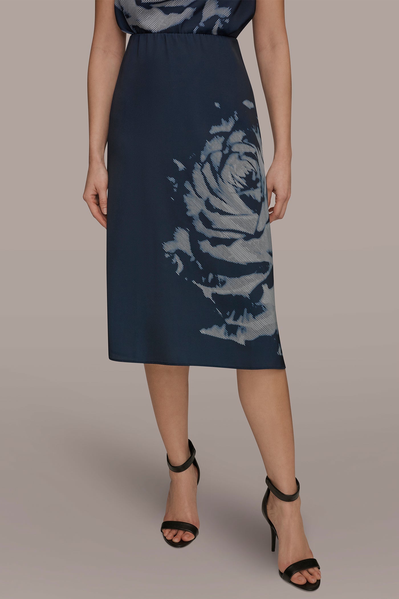 Nightfall Multi FLORAL SUIT PENCIL SKIRT Donna Karan