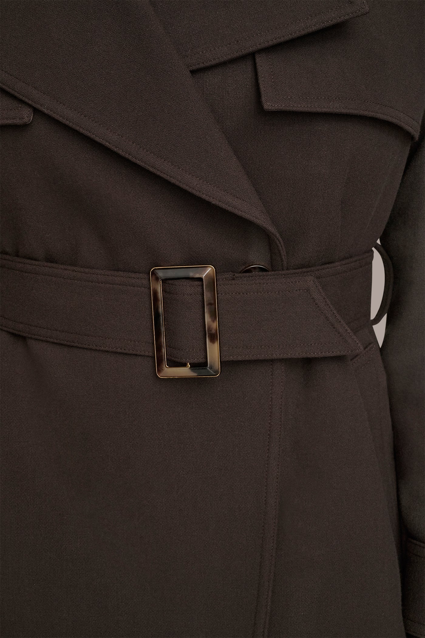 Chocolate TRENCH RAIN COAT Donna Karan