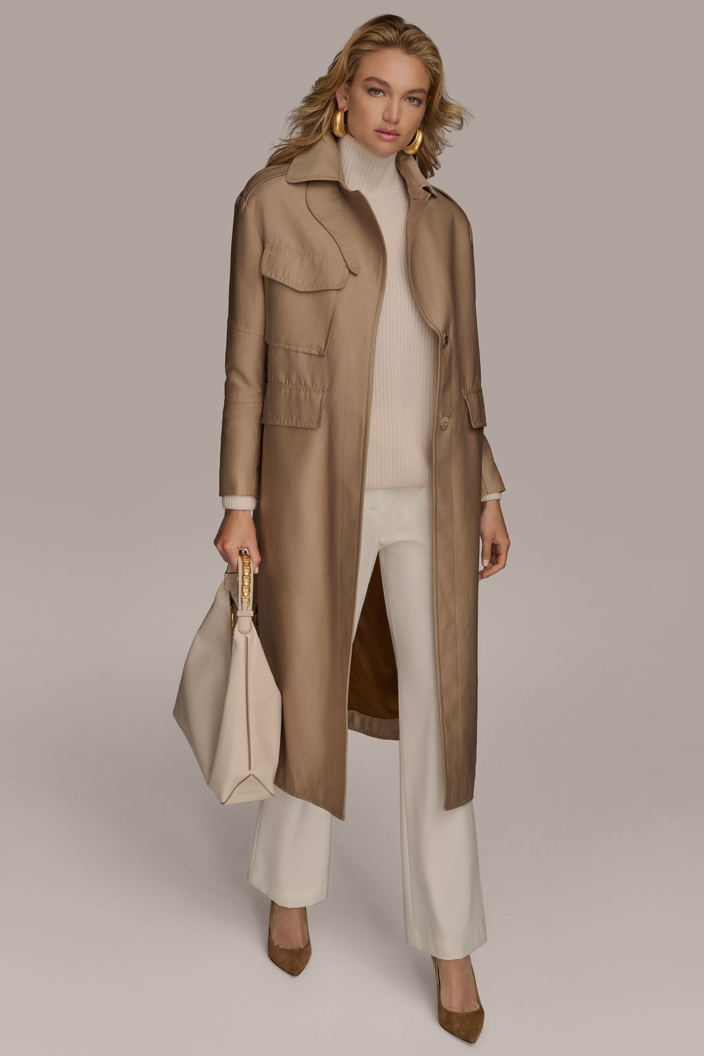 KHAKI RAIN JACKET Donna Karan