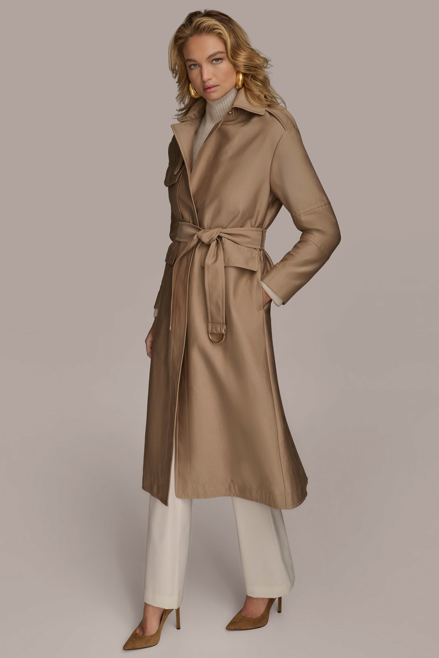 KHAKI RAIN JACKET Donna Karan