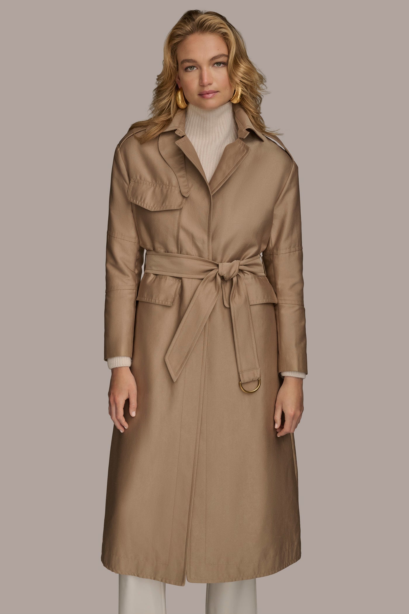 KHAKI RAIN JACKET Donna Karan