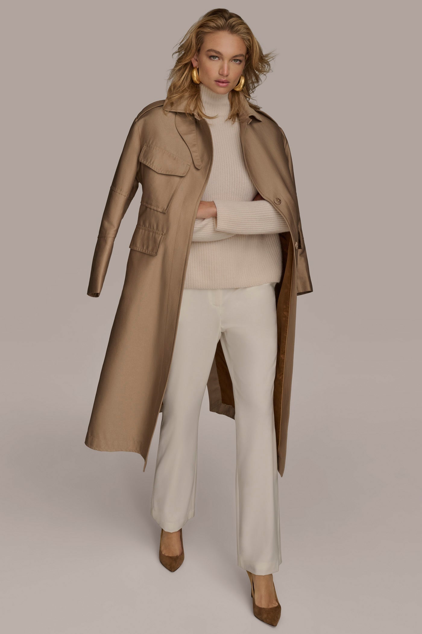 KHAKI RAIN JACKET Donna Karan