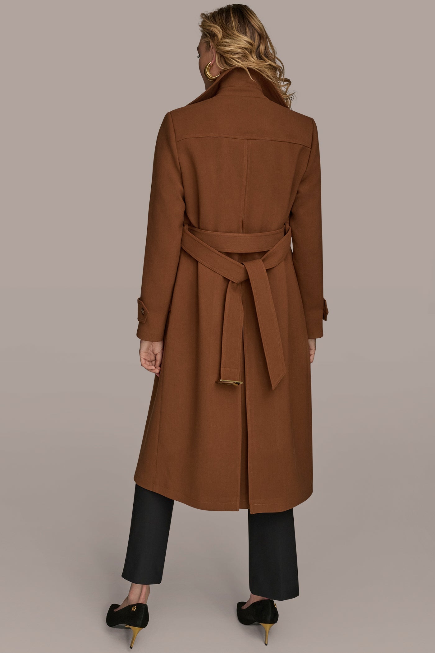 TOBACCO TRENCH RAIN COAT Donna Karan