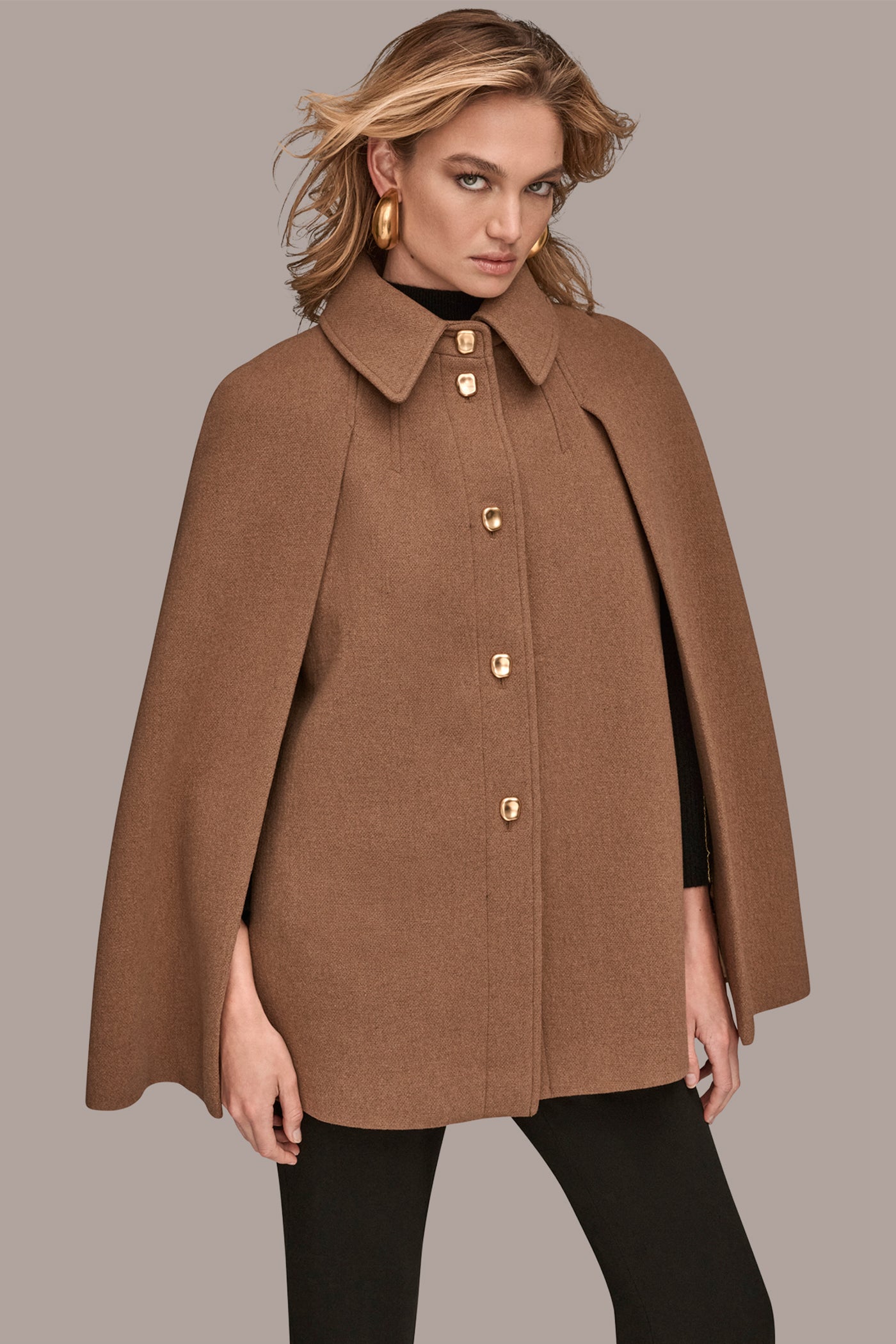 CAMEL CAPE COAT Donna Karan
