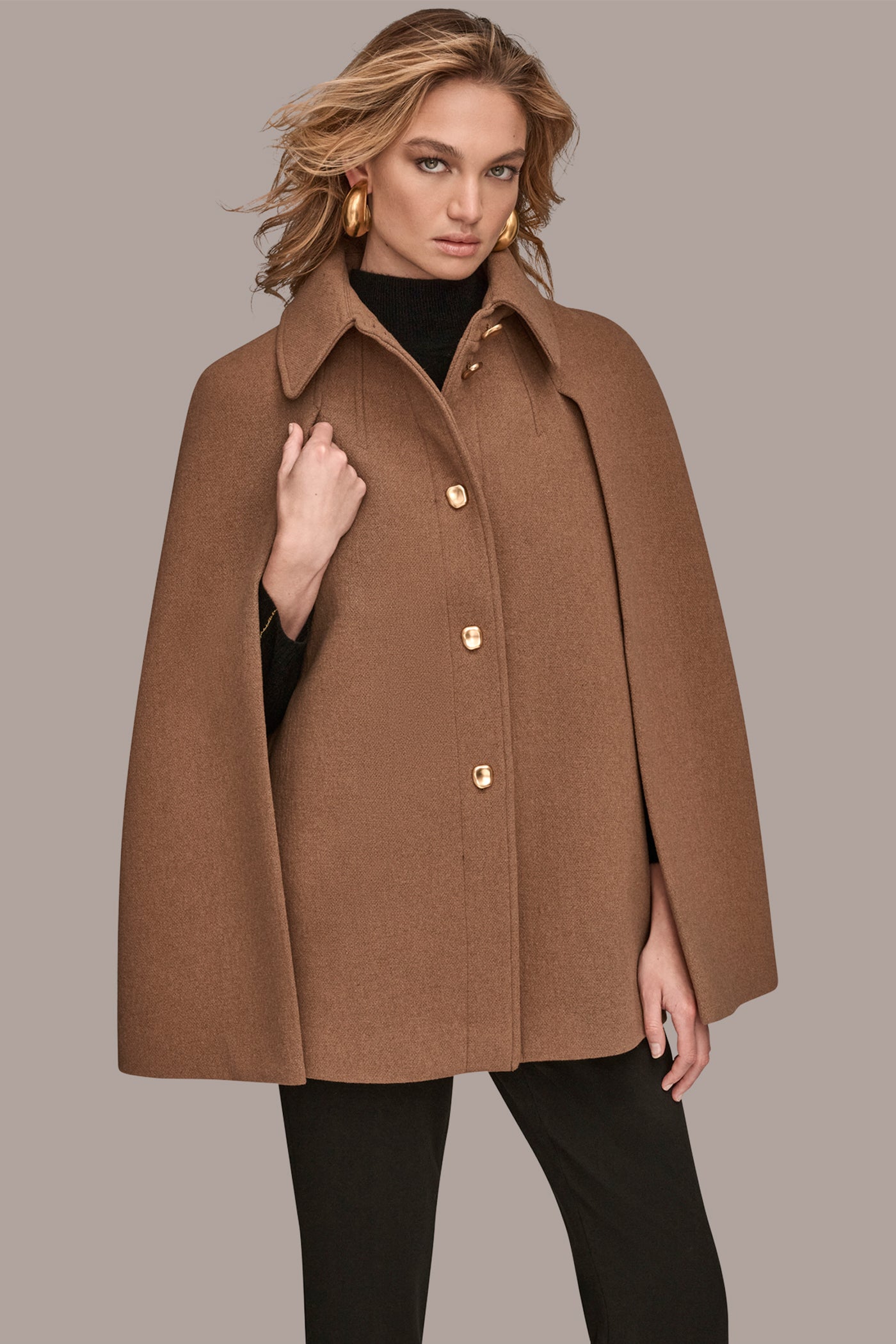 CAMEL CAPE COAT Donna Karan
