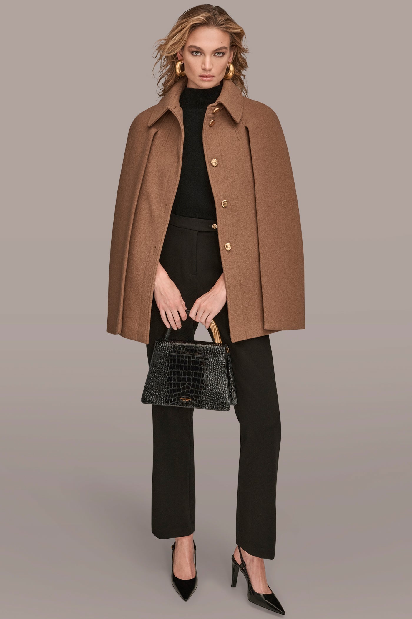 CAMEL CAPE COAT Donna Karan