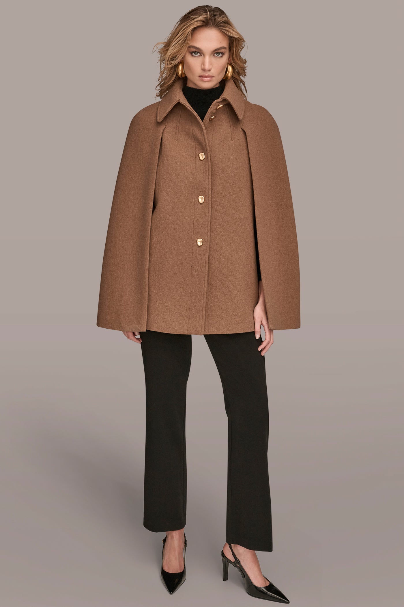 CAMEL CAPE COAT Donna Karan