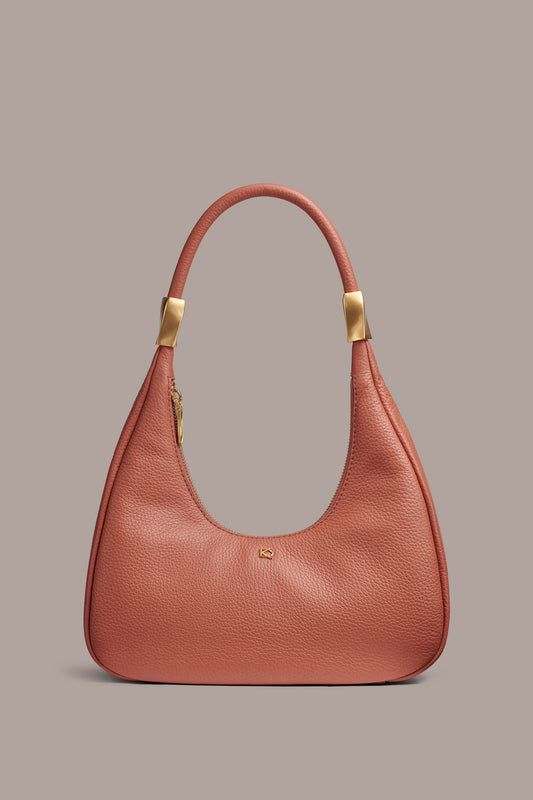 Amber QUOGUE LEATHER SHOULDER BAG Donna Karan