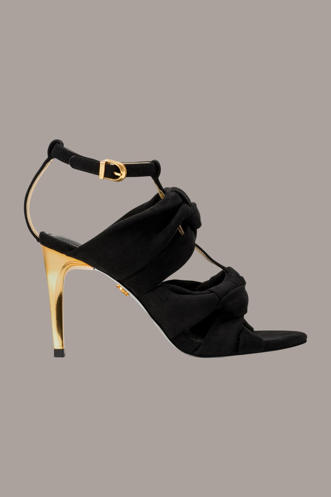 Black SYNNOVE T-STRAP STILETTO SANDAL Donna Karan