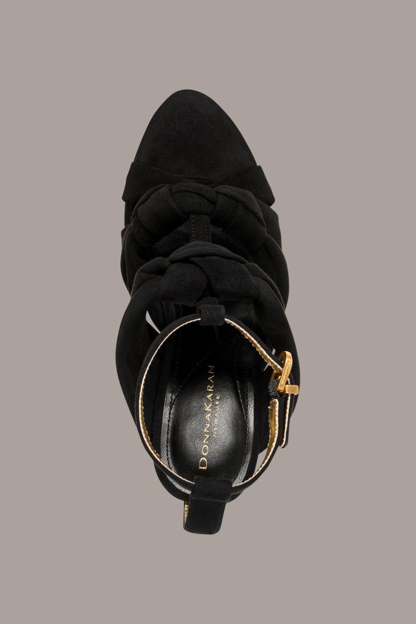 Black SYNNOVE T-STRAP STILETTO SANDAL Donna Karan