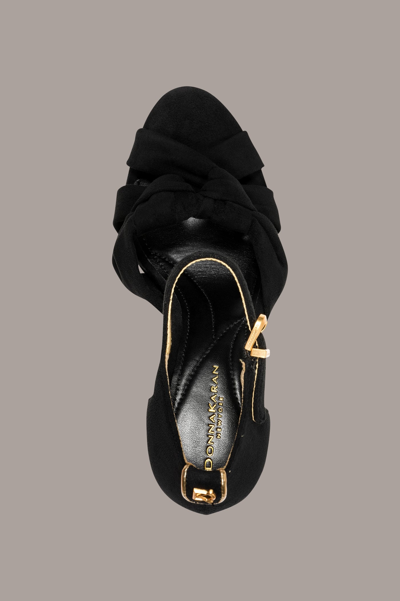 Black STARLING PLATFORM SANDAL Donna Karan