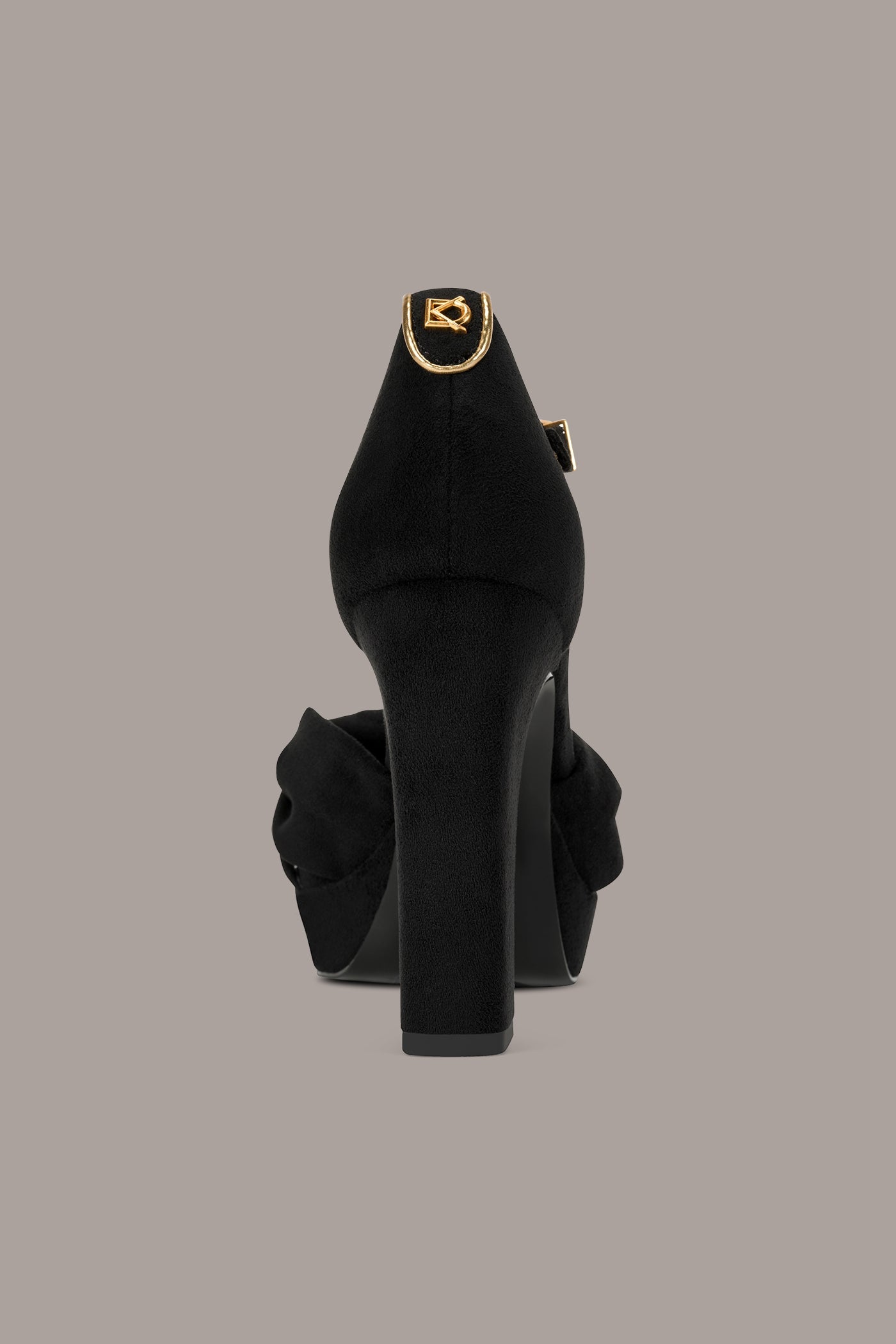 Black STARLING PLATFORM SANDAL Donna Karan