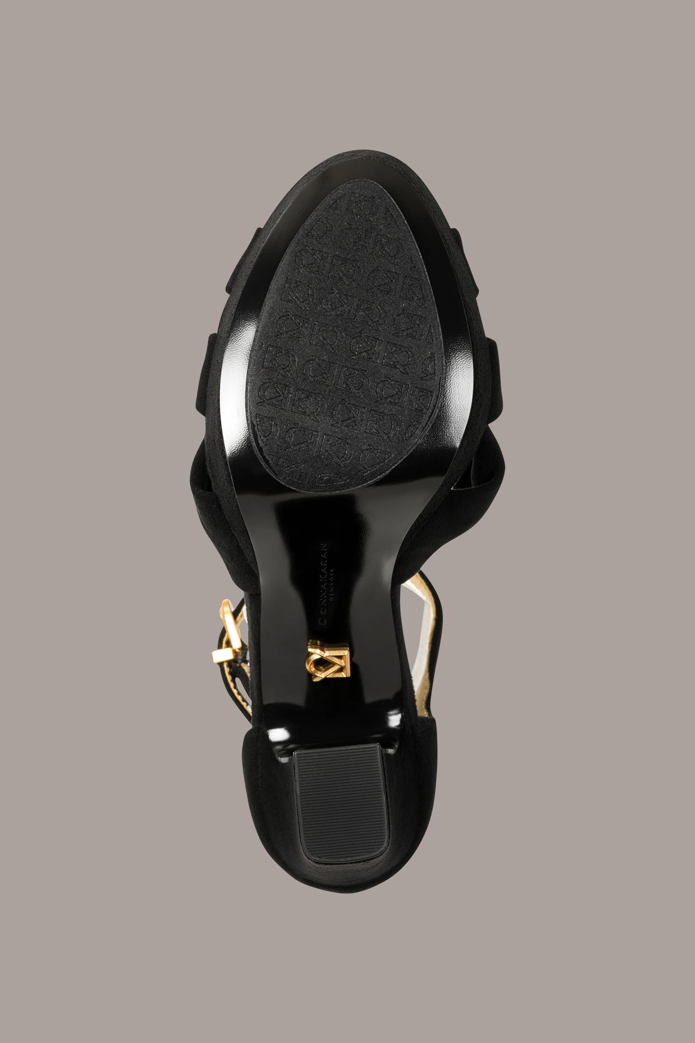 Black STARLING PLATFORM SANDAL Donna Karan
