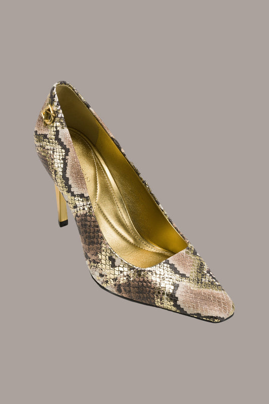 Cognac/Gold SAVITA HIGH PUMP Donna Karan