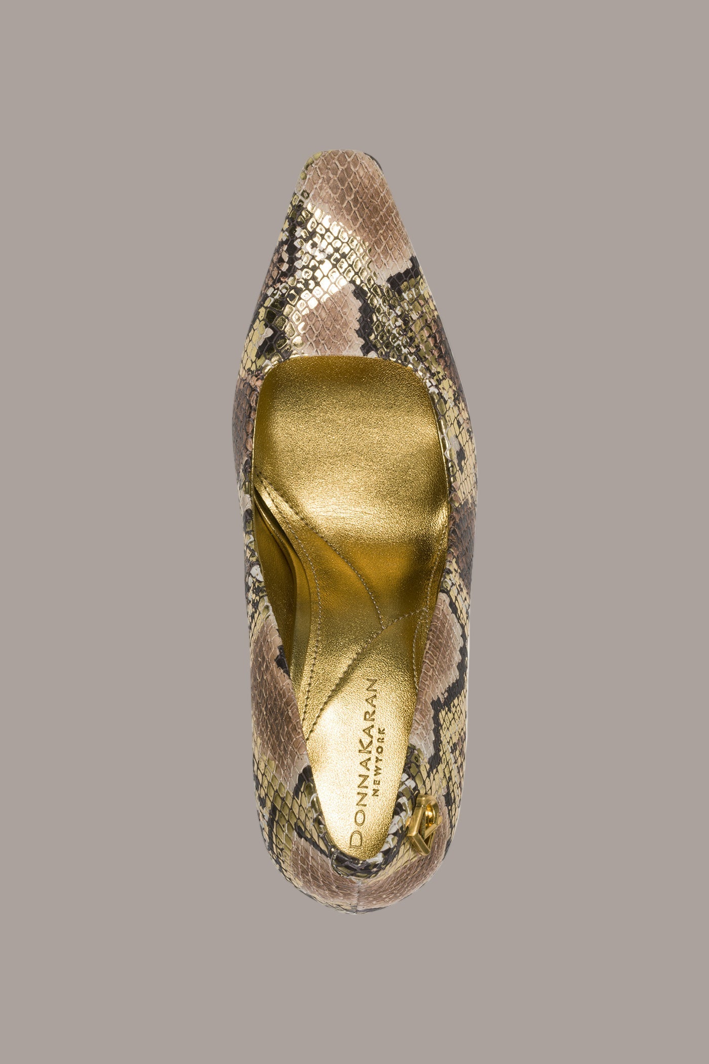 Cognac/Gold SAVITA HIGH PUMP Donna Karan
