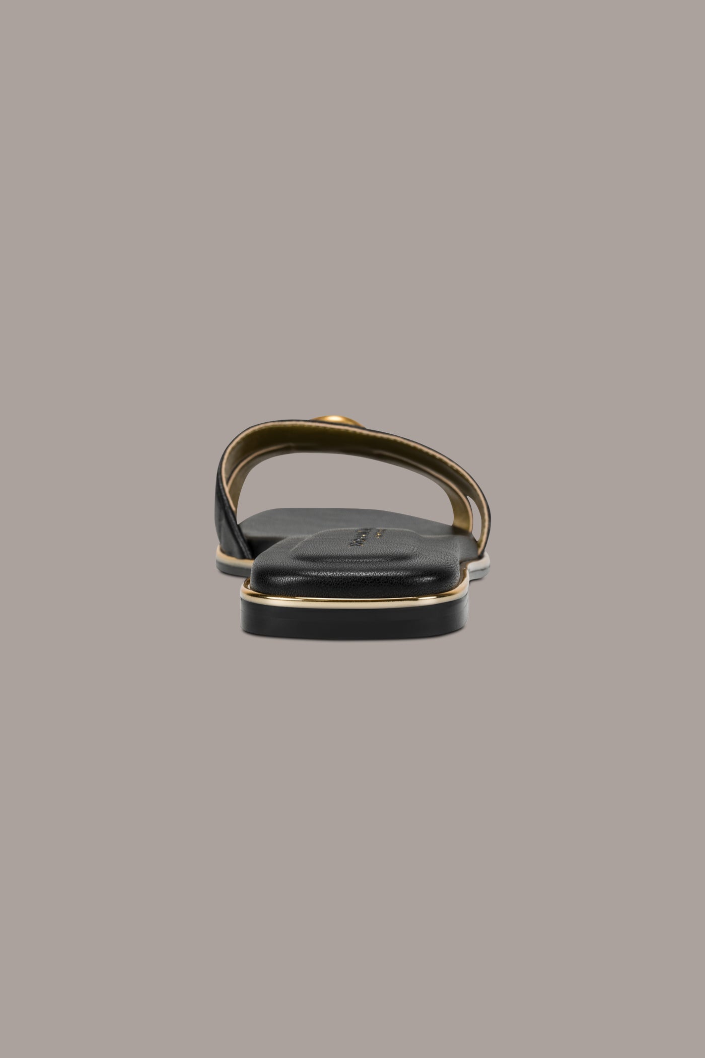 Black HALO SQUARE-TOE SLIDE SANDAL Donna Karan