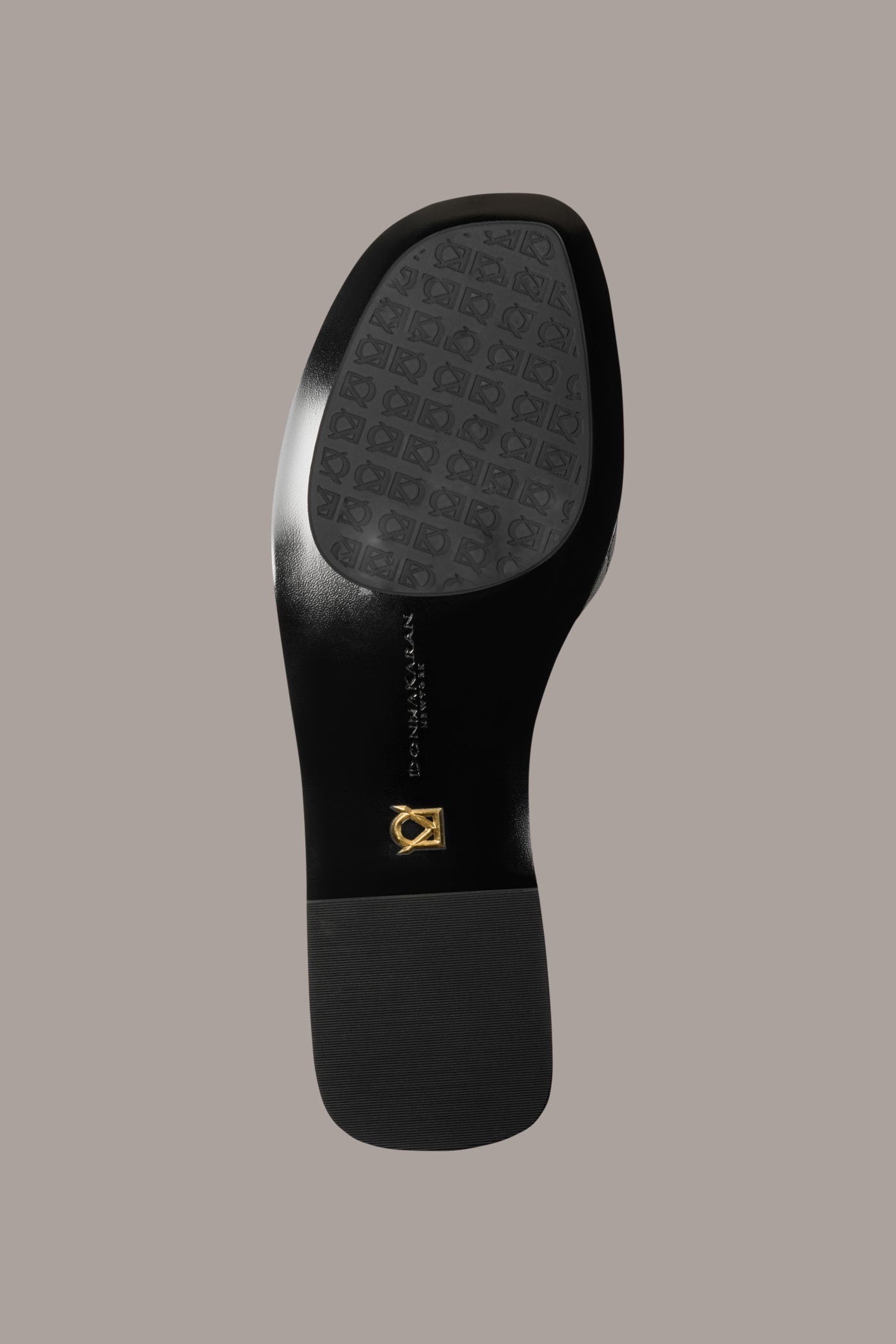 Black HALO SQUARE-TOE SLIDE SANDAL Donna Karan