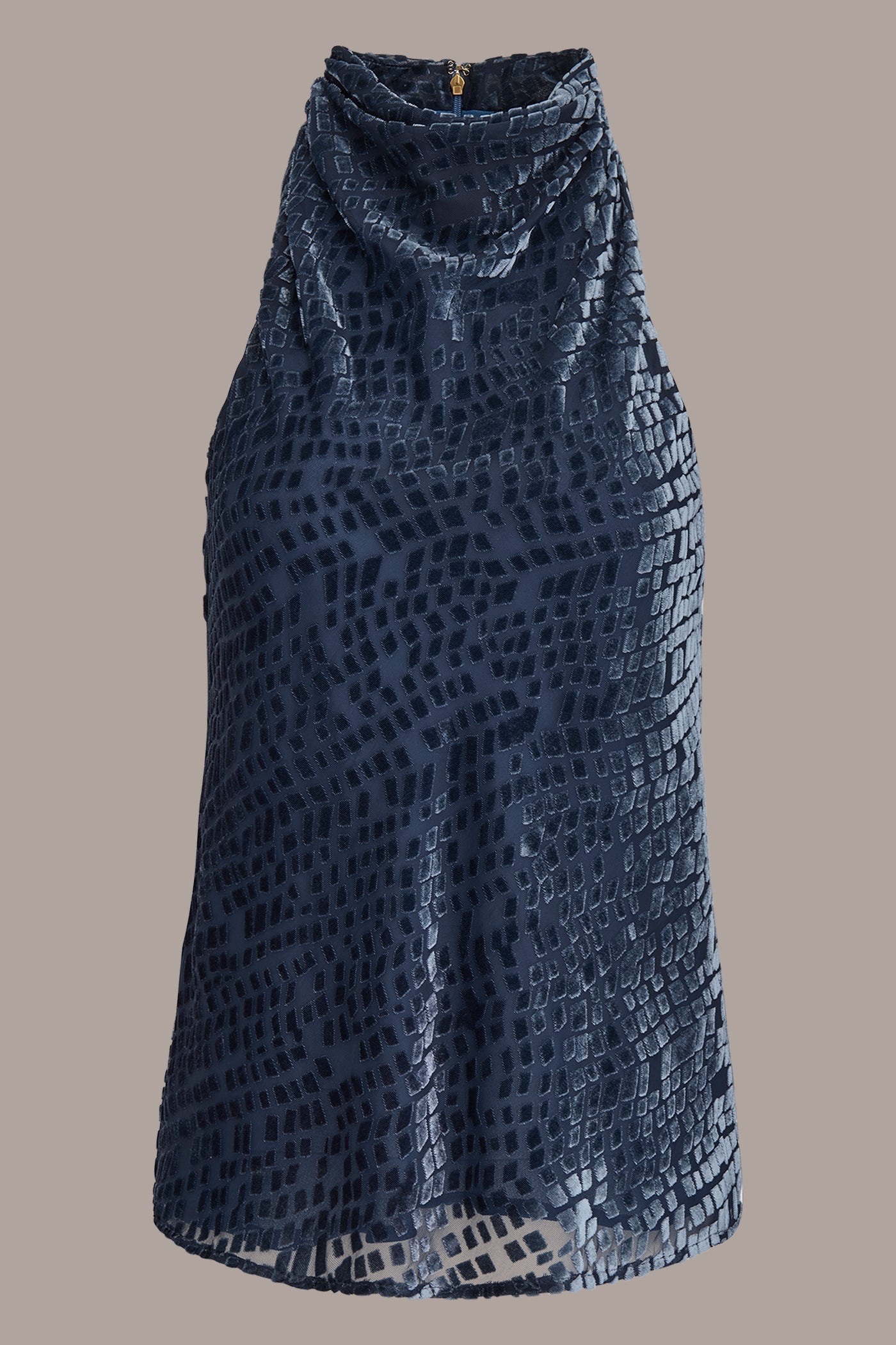 DARK TEMPEST HIGH-NECK BURNOUT TOP Donna Karan