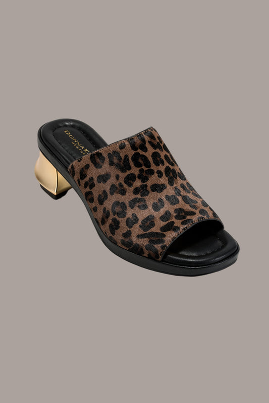 Leopard TINLEY PEEP TOE MULE Donna Karan