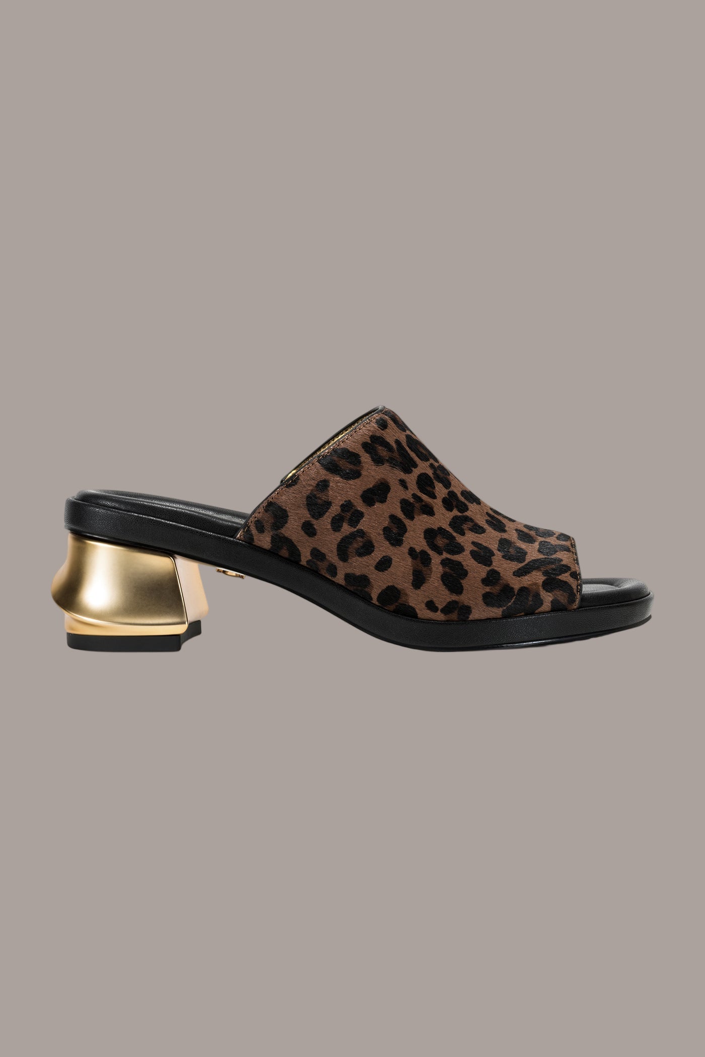 Leopard TINLEY PEEP TOE MULE Donna Karan