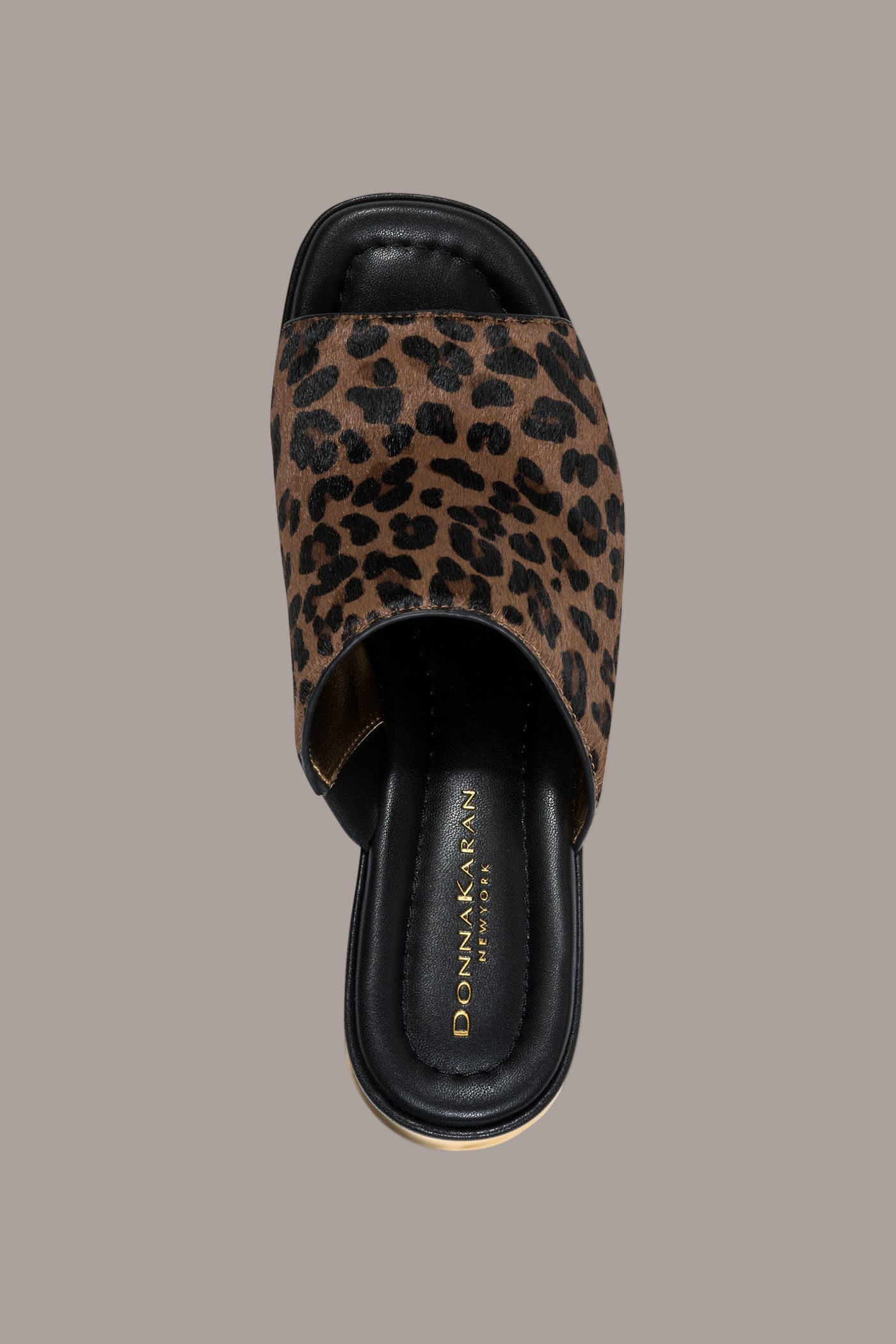 Leopard TINLEY PEEP TOE MULE Donna Karan
