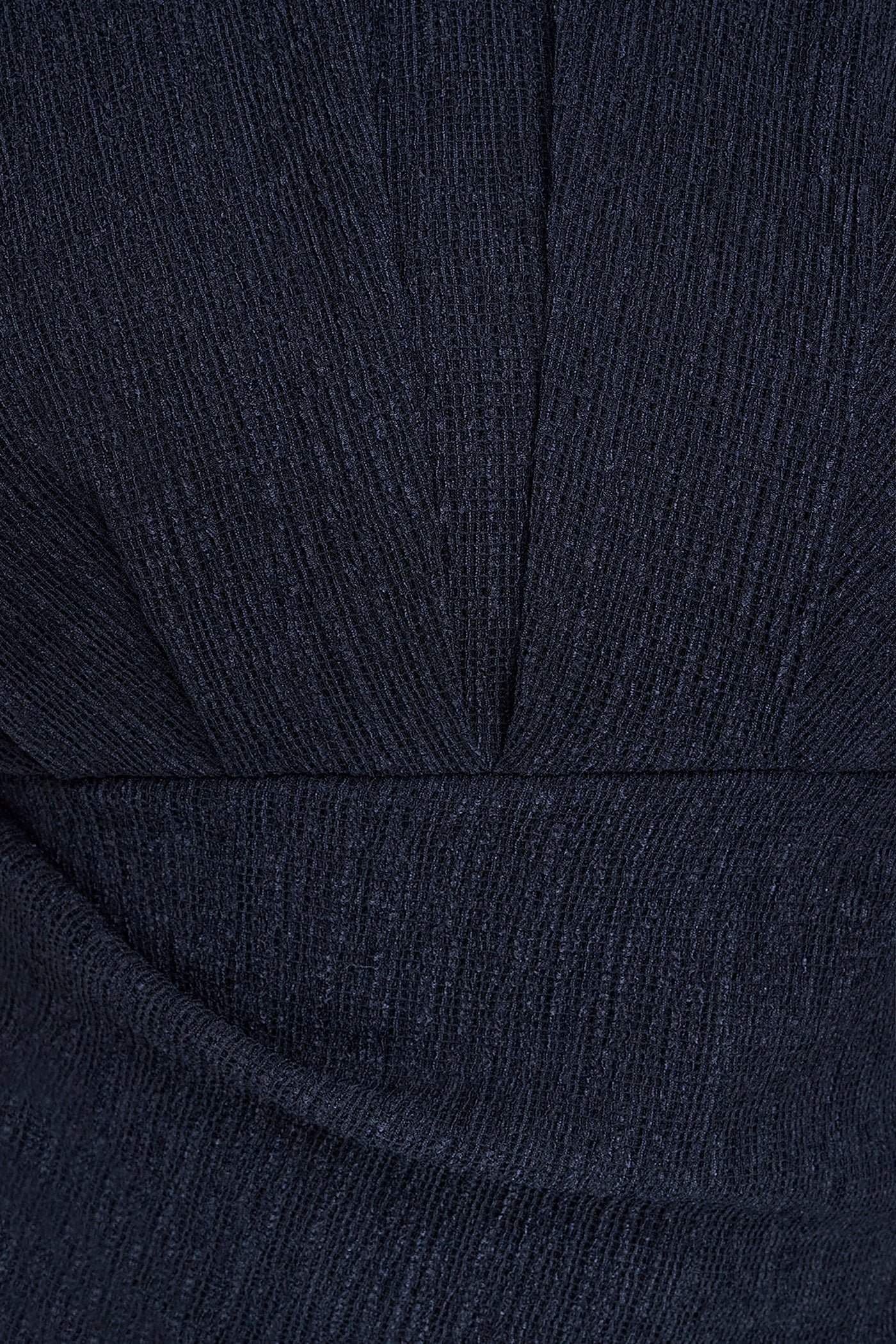NIGHTFALL CRINKLED SLEEVELESS RUCHED MIDI DRESS Donna Karan