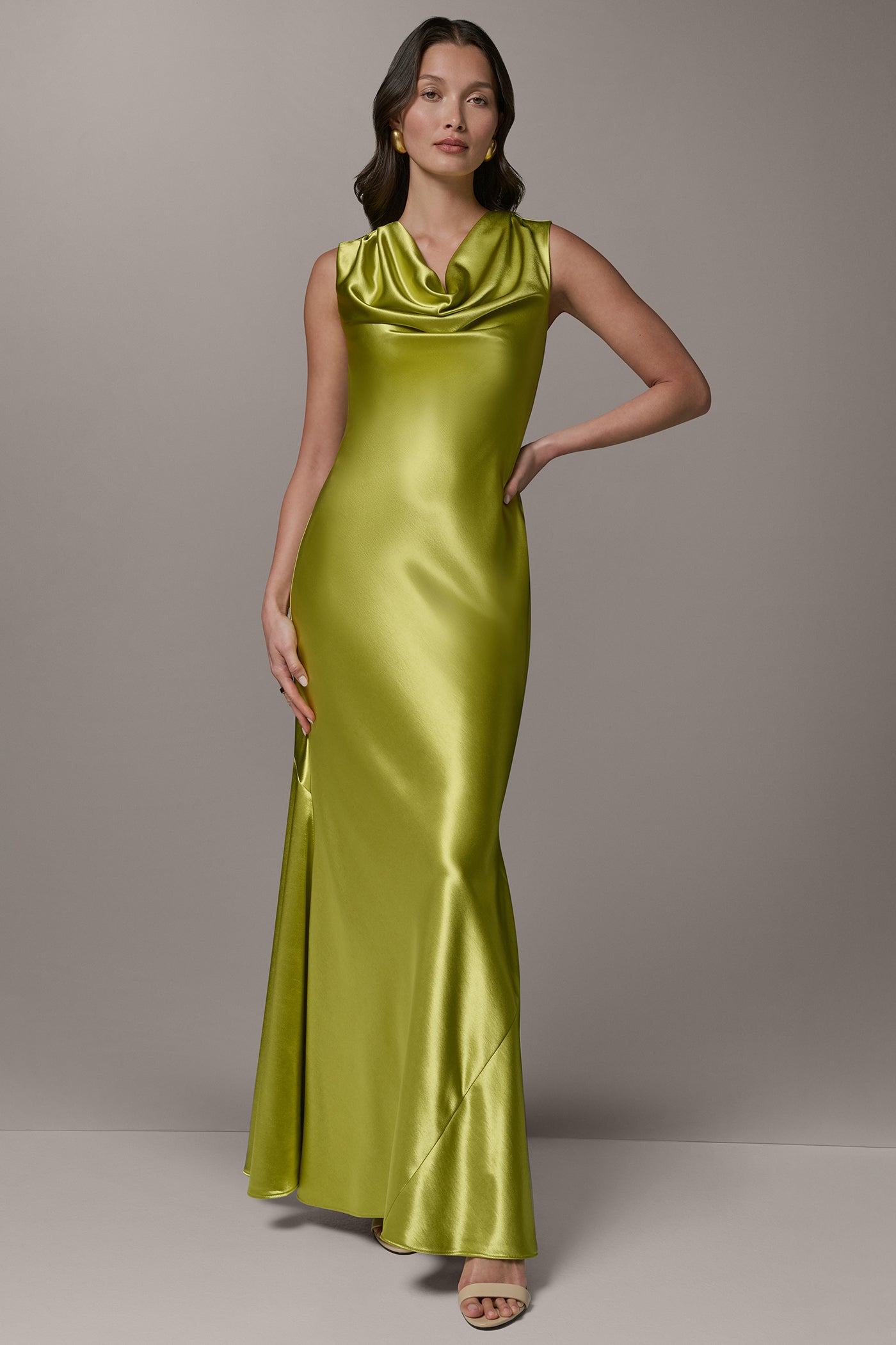 Summer Citron SLEEVELESS COWL-NECK GOWN Donna Karan