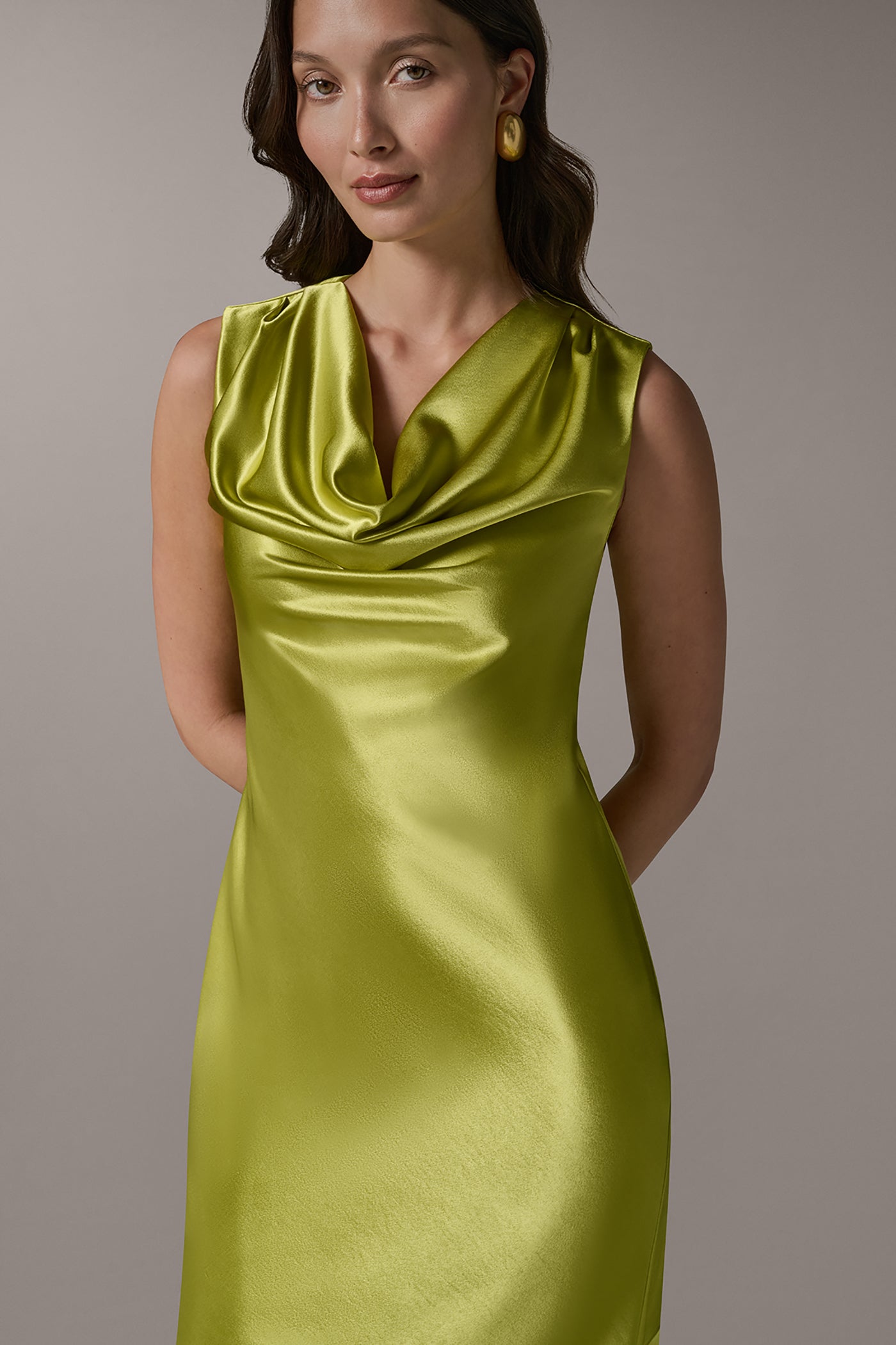 Summer Citron SLEEVELESS COWL-NECK GOWN Donna Karan