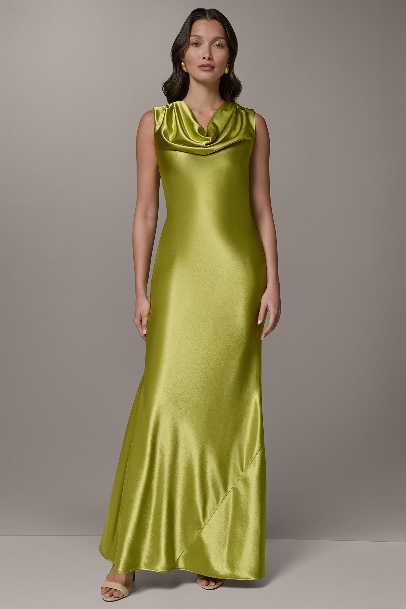 Summer Citron SLEEVELESS COWL-NECK GOWN Donna Karan