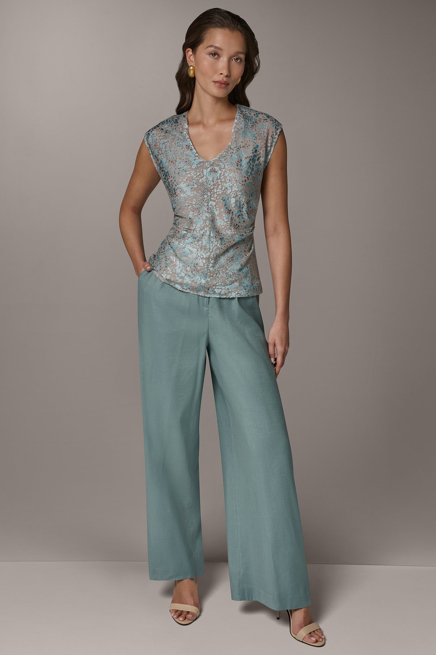 Turin Combo DOT BURNOUT TOP Donna Karan