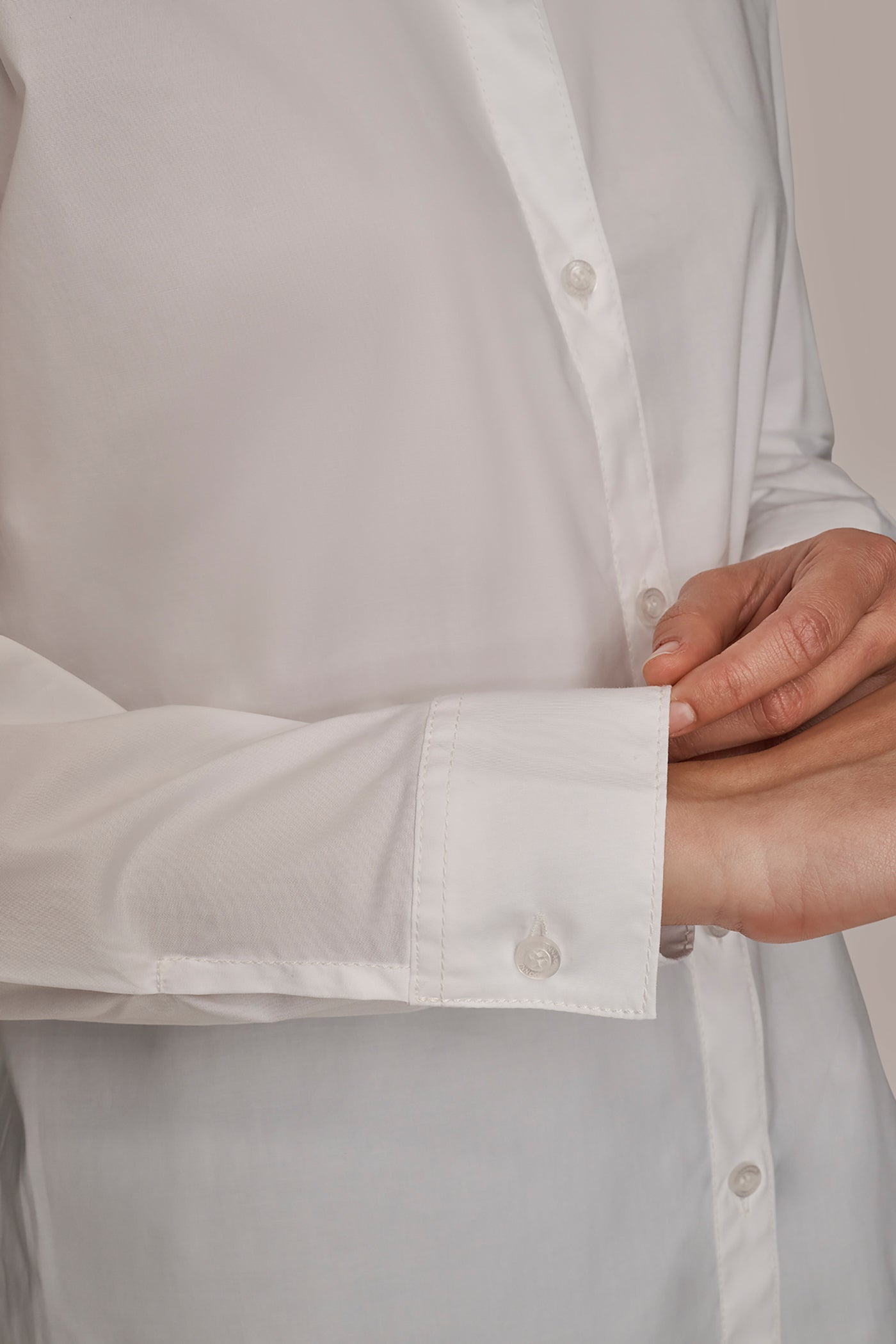 White COTTON-POPLIN SHIRT Donna Karan