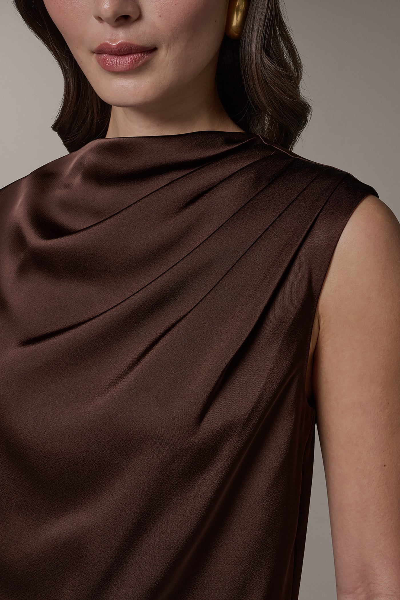 Canyon PLEATED SHOULDER BLOUSE Donna Karan