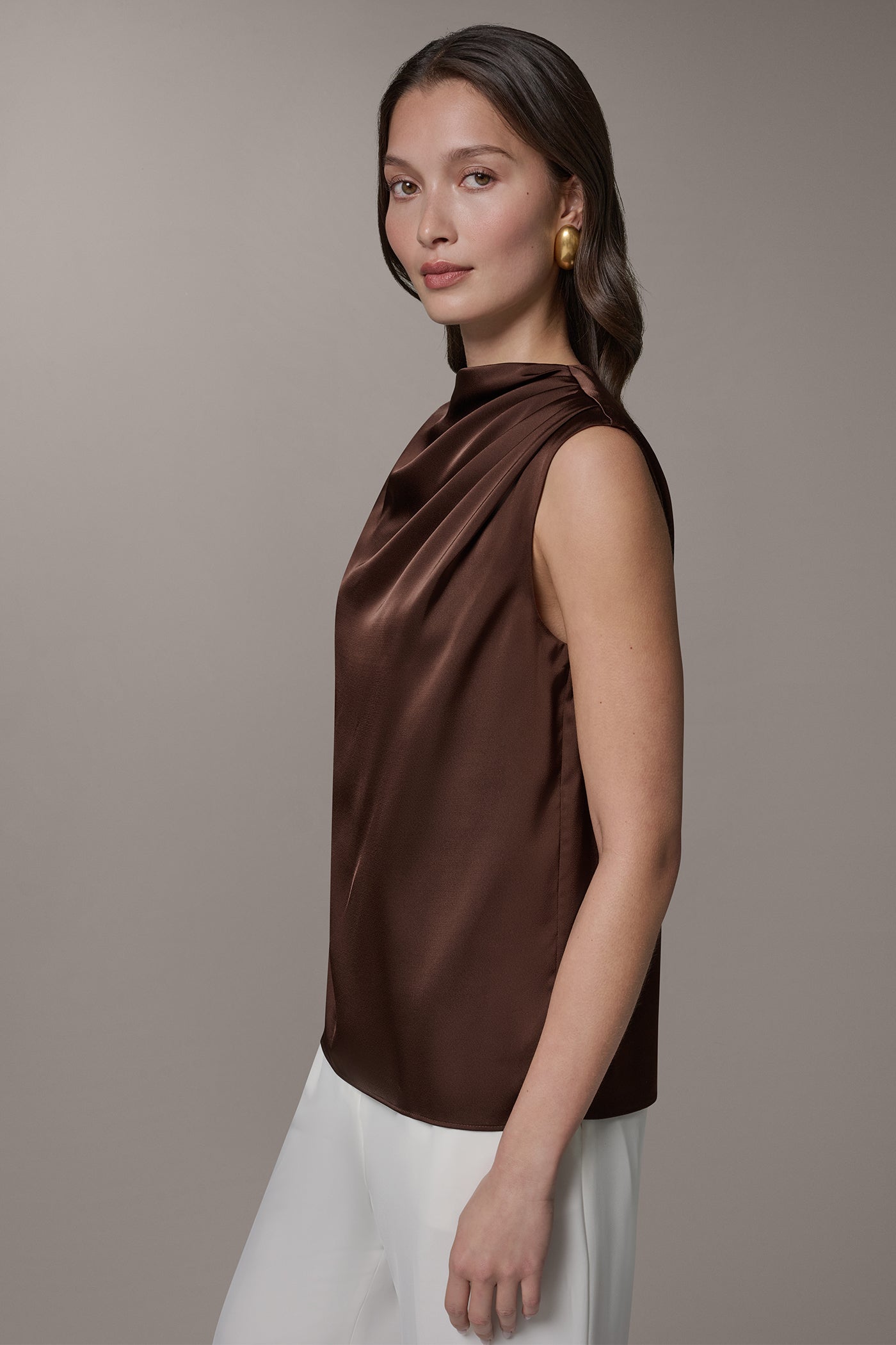 Canyon PLEATED SHOULDER BLOUSE Donna Karan