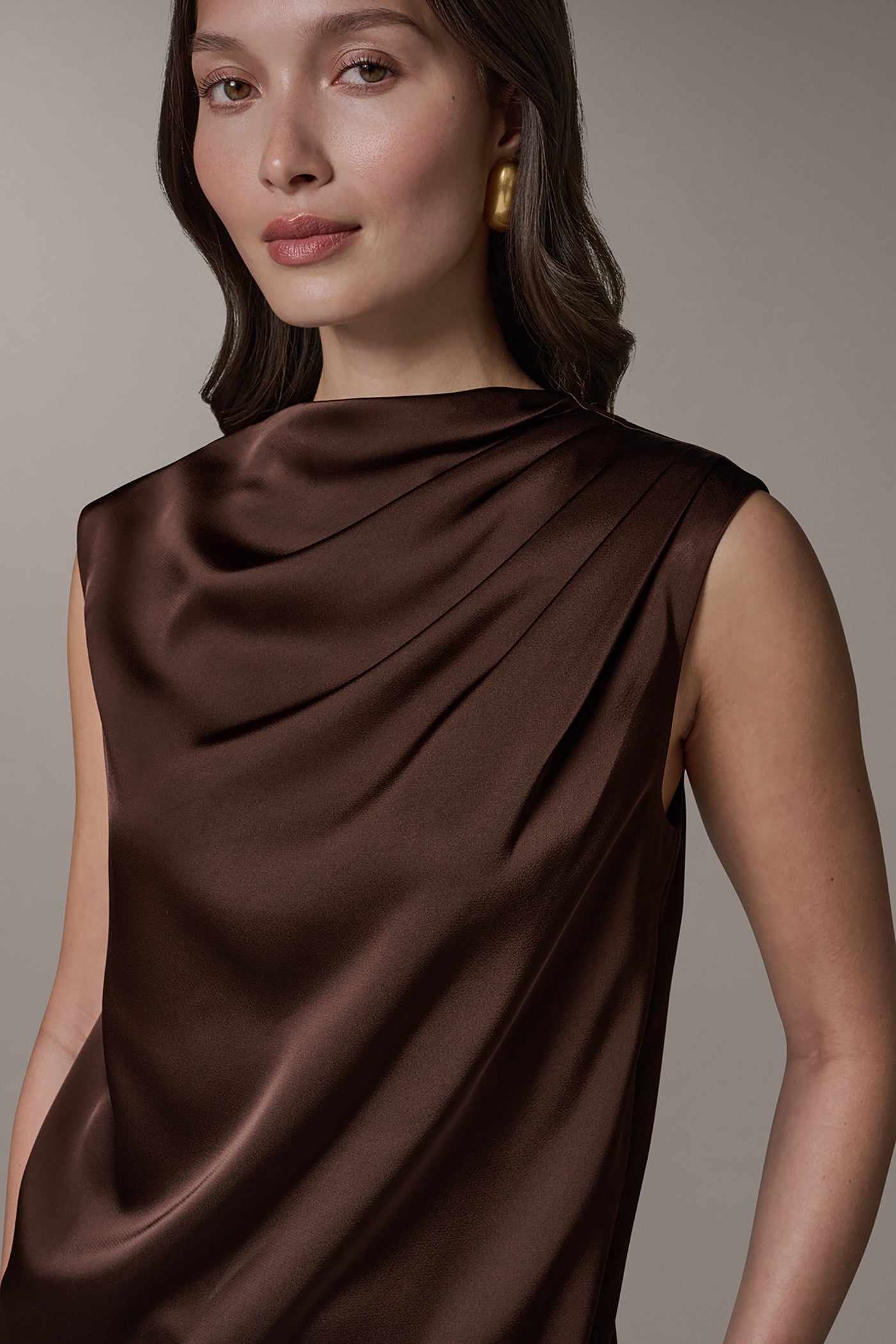 Canyon PLEATED SHOULDER BLOUSE Donna Karan