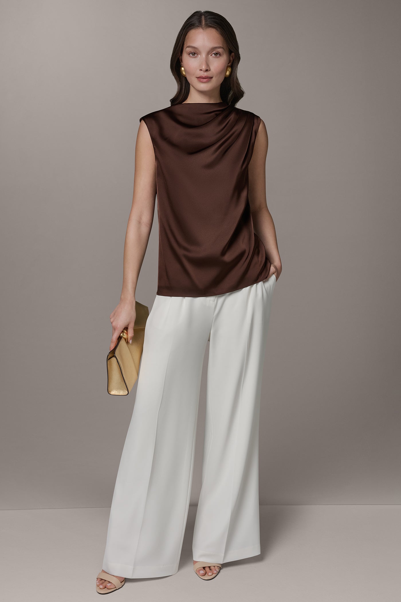 Canyon PLEATED SHOULDER BLOUSE Donna Karan