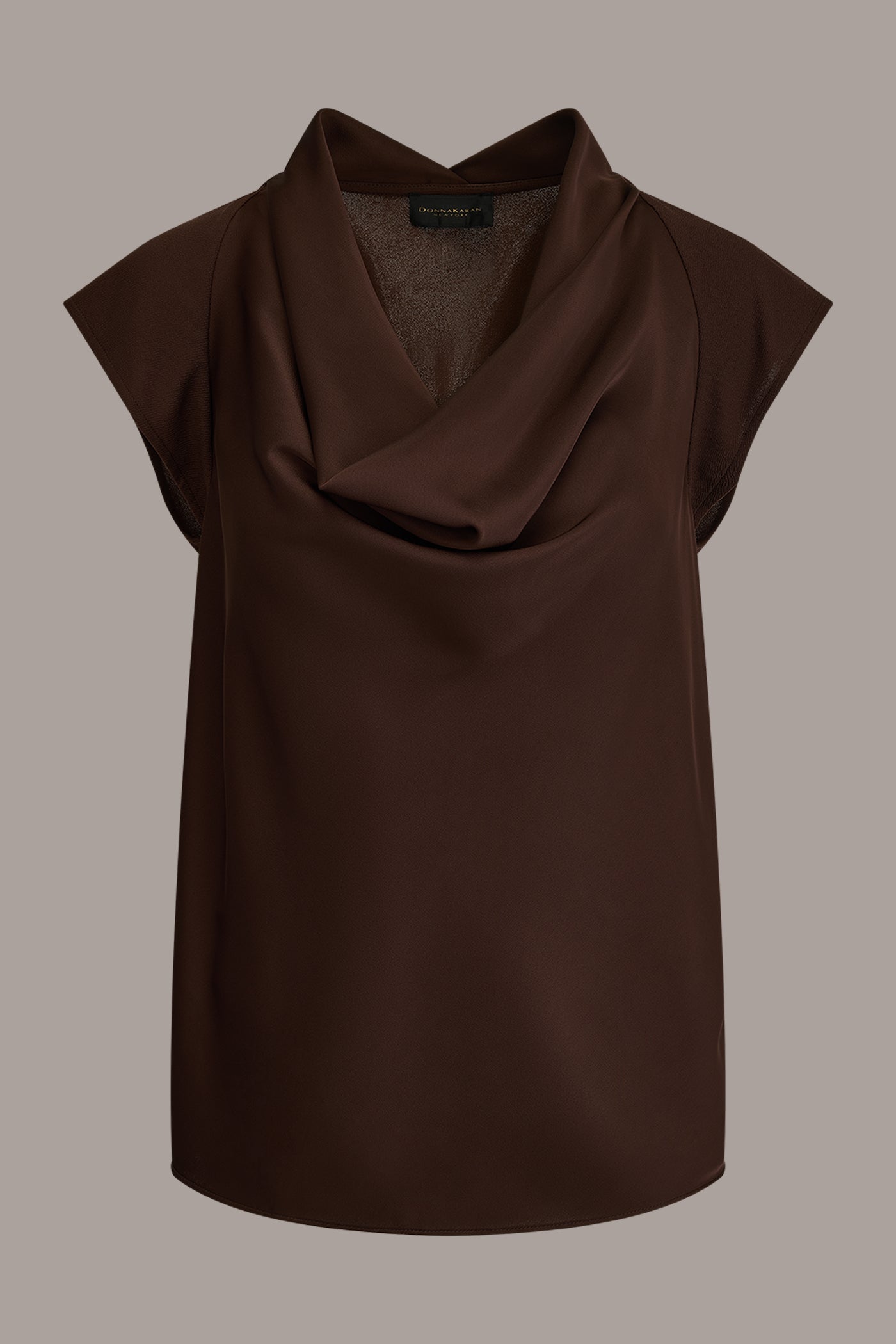 Canyon CAP SLEEVE MIXED MEDIA TOP Donna Karan
