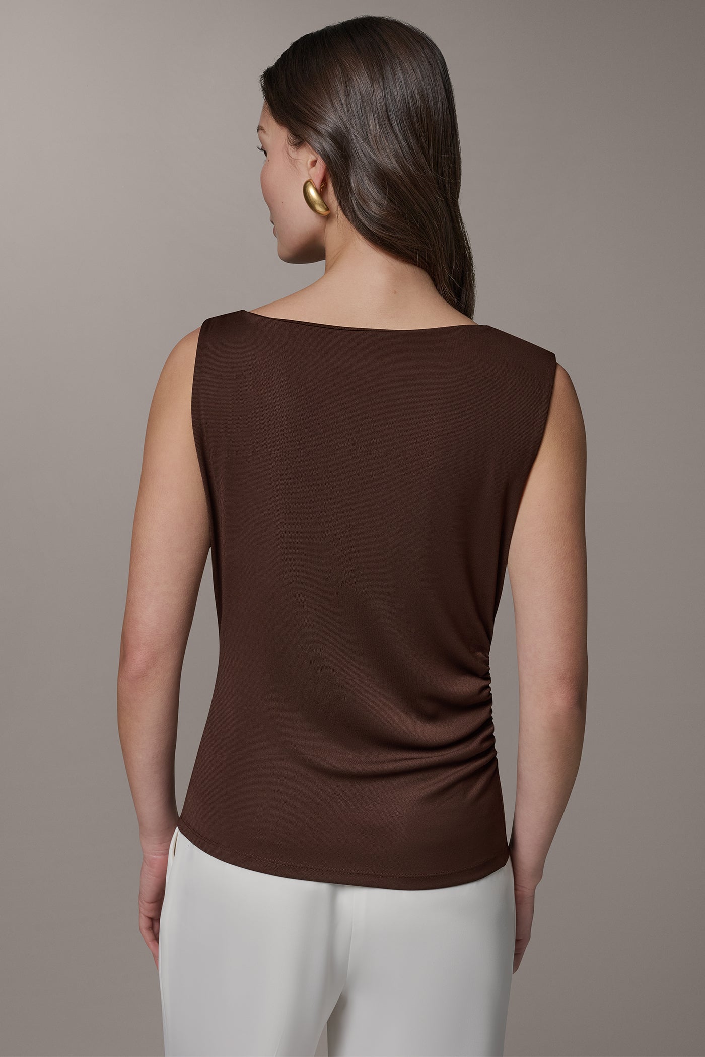 Canyon SLEEVELESS COWL-NECK TOP Donna Karan