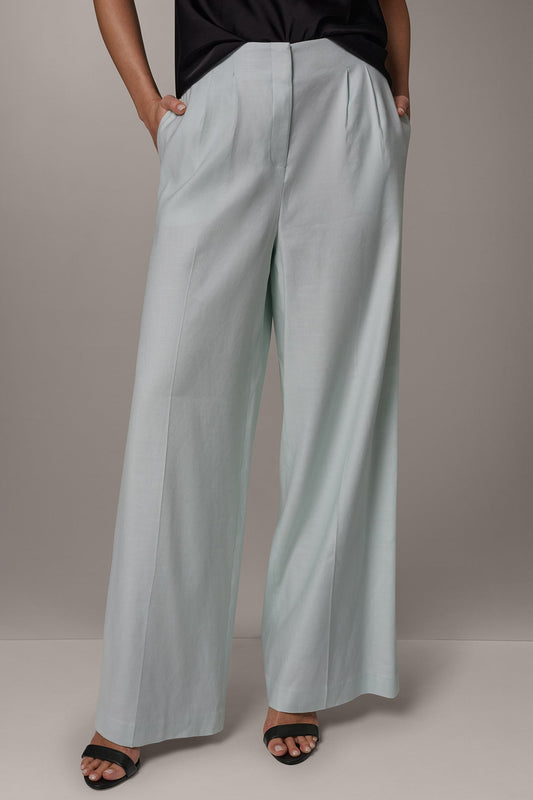 Skylight EXTRA HIGH-RISE PLEATED WIDE-LEG PANT Donna Karan